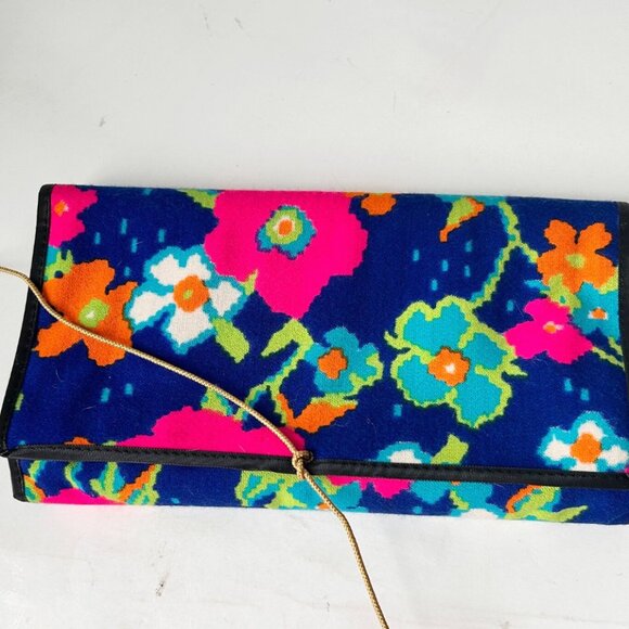 Bright Floral Vintage Jewelry Roll Wallet - Picture 5 of 5